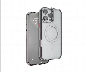 Levelo Elio Pc Case With Camera Ring Stand For Iphone 16 Pro Max Silver  - Similar Product Imag - ID 7148089