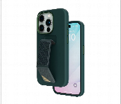 Levelo Morphix Silicone Case With Leather Grip For Iphone 15 Pro Max Green  - Similar Product Imag - ID 7148160