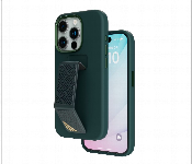 Levelo Morphix Silicone Case With Leather Grip For Iphone 15 Pro Green  - Similar Product Imag - ID 7148277