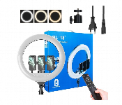 Led Ring Light With Tripod 3 Phone Holders Remote Control  - Similar Product Imag - ID 7148783