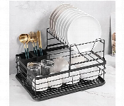Dish Drying Rack For Kitchen Counter Multi Purpose Plate Bowl And Utensil Drainer With Drain Board Bearing 10 Kg  - Similar Product Imag - ID 7148848