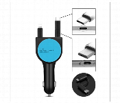 3 In 1 Car Charger  Micro Type C Lightning Blue  - Similar Product Imag - ID 7148994