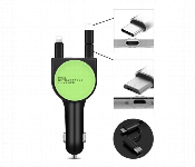 3 In 1 Car Charger  Micro Type C Lightning Green  - Similar Product Imag - ID 7148997