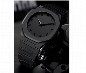 Arabic Aura Luxury Mens Watch Black Matte Stainless Steel Band Quartz Analog Wristwatch With Octagonal Case  - Similar Product Imag - ID 7149352