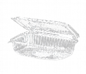 Clear Hinged Container 24 Oz Q Pac 1X10  Chct24  - Similar Product Imag - ID 7149506