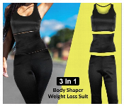 Seamless Neoprene 3 Pieces Body Shaper Set Black  - Similar Product Imag - ID 7149521