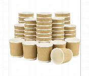 Q Pac Paper Cup 4 Oz Ripple 1X25 Pieces  Pc4R25  - Similar Product Imag - ID 7149630