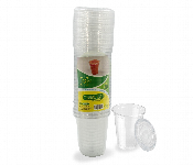 Q Pac Plastic 8 Oz Clear Pet Cups With Flat Lids 1X25 Pieces  Pcp8F25  - Similar Product Imag - ID 7149855
