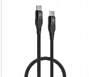 Porodo Aluminum Braided Usb C To Usb C Cable 2.2M 60W Black  - Similar Product Imag - ID 7150152