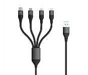 Porodo 4 In 1 Aluminum Braided Cable 1.2M 2.4A  - Similar Product Imag - ID 7150154