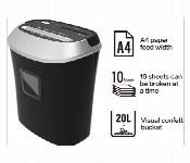 Deli E9948 Paper Shredder 10Sheet  - Similar Product Imag - ID 7150194
