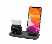 Porodo 4 In 1 Charging Station 7.5W 10W For Iphone Apple Watch Airpods Black  - Similar Product Imag - ID 7150330