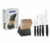 Tramontina Plenus 6Pc Knives Set Wooden Block Tr23498028  - Similar Product Imag - ID 7150379