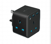 Powerology 3 Outlet Wall Socket With Fast Charging Usb Black  - Similar Product Imag - ID 7150551