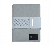 Levelo Techbook Notebook Leather Cover With Built In Powerbank 8000Mah  Gray  - Similar Product Imag - ID 7150595
