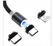 Kaku Magnetic Cable 3In1 Usb Type C  Lightning  Micro Usb Magnetic Charging Cable  - Similar Product Imag - ID 7150773