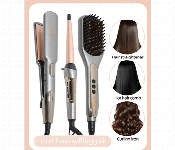 Lac Laichy Hair Styling Set Includes Hair Straightener Hair Curler And Hot Brush Heats Up To 450 Degrees Fast  - Similar Product Imag - ID 7151665
