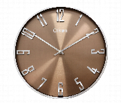 Clikon Ck1128 13.7 Inch Premium Wall Clock With Aluminium Frame Brown  - Similar Product Imag - ID 7152065
