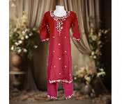 Cotton Suit Mix Kurta Marron Colour Best Quality  - Similar Product Imag - ID 7152122