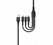 Pawa Nylon Braided 2.4A Data And Quick Charging 3In1 Cable 1.2M  - Similar Product Imag - ID 7152671