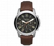 Fossil Mens Water Resistant Leather Chronograph Watch Fs4813Ie 44 Mm Brown  - Similar Product Imag - ID 7152754