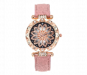 Y14 New Product Ideas 2025 Luxury Starry Sky Round Pu Leather Strap Womens Watch  - Similar Product Imag - ID 7152757