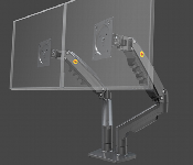 Nb North Bayou F160 Dual Monitor Mount Arm Matte Gray For 17 To 27 Inch Screens  - Similar Product Imag - ID 7152861