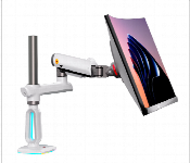 Nb North Bayou E7 Rgb Gaming Single Monitor Mount Arm White 32 To 60 Inch  - Similar Product Imag - ID 7152877