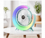 Colorful Desktop Fan Usb Portable Mini Fan With Led Night Light Green  - Similar Product Imag - ID 7153247