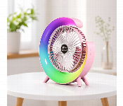 Colorful Desktop Fan Usb Portable Mini Fan With Led Night Light Pink  - Similar Product Imag - ID 7153249