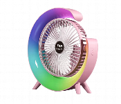Colorful Desktop Fan With Usb Power Supply And Atmosphere Lamp Pink  - Similar Product Imag - ID 7153249