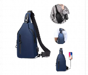 Crossbody Bag With Usb Charger Port Blue  - Similar Product Imag - ID 7153420
