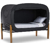 Privacy Pop Bed Tent Double Size Portable Sleeping Tent With Double Sided Zippers Black  - Similar Product Imag - ID 7153720
