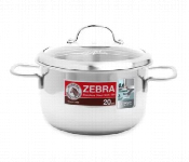 Zebra Extra Infinity Stainless Steel Sauce Pot With Glass 162097Lid 20Cm  - Similar Product Imag - ID 7154243