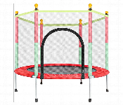Trampoline For Kids 1.4 Metre With Padded Bars Reinforced Springs Safe Indoor Childrens Trampoline Toy  - Similar Product Imag - ID 7154286