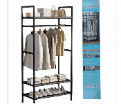Metal Shelf With Organizer For Clothes And Shoes Black  - Similar Product Imag - ID 7154346
