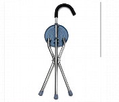 Wange Crutch Stool Walking Stick Va.s Foldable Quad Base Seat With Backrest  - Similar Product Imag - ID 7154667