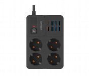 Green Lion Eu Power Socket 7 Usb A Port And1 Pd Port Black Gnps7Updeubk  - Similar Product Imag - ID 7154713