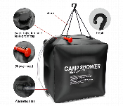 Camping Shower Bag 36 Liter Portable Solar Heated Outdoor Shower  - Similar Product Imag - ID 7155416