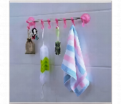 Wall Mount 6 Hook Towel Hanger With Suction Cups  - Similar Product Imag - ID 7155580