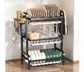 3 Layer Dish Drying Rack With Drip Tray  - Similar Product Imag - ID 7155747