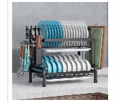 2 Layer Dish Drying Rack With Drip Tray  - Similar Product Imag - ID 7155750