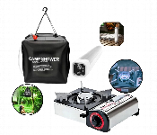 3 In 1 Camping Kit Portable Shower Butane Gas Stove Led Rechargeable Light  - Similar Product Imag - ID 7155896