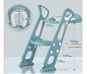 Foldable Potty Training Seat With Adjustable Step Stool Ladder Green  - Similar Product Imag - ID 7155984