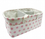 Storage Diaper Organizer Basket Pink With Multiple Pockets And Portable Design  - Similar Product Imag - ID 7156163