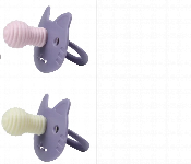 Cute Cat Shape Baby Food Grade Silicone Pacifier Soft Bpa Free Design Light Pink And Milky White  - Similar Product Imag - ID 7156234