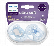 Philips Avent Ultra Soft Silicone Soother 6 To 18 Months Boy Design Pack Of 2  - Similar Product Imag - ID 7156396