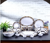 Royalford Dinner Set Rf12490 56Pc Melamine Blue  - Similar Product Imag - ID 7156682