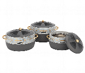 Delcasa Dc3378 3 Piece Set Majestic Insulated Casserole Set Grey  - Similar Product Imag - ID 7157302