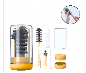 Baby Bottle Cleaning Brush Set Yellow  - Similar Product Imag - ID 7157637